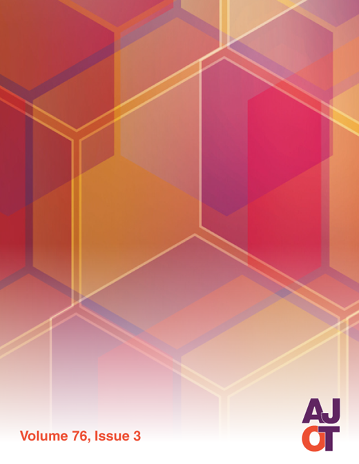 The American Journal of Occupational Therapy Cover Image for Volume 76, Issue 3