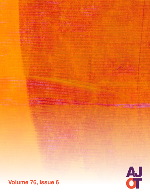 The American Journal of Occupational Therapy Cover Image for Volume 76, Issue 6