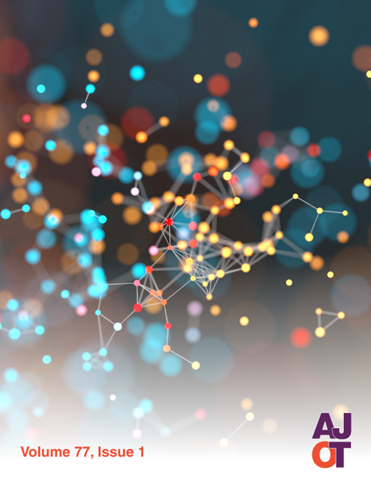 The American Journal of Occupational Therapy Cover Image for Volume 77, Issue 1