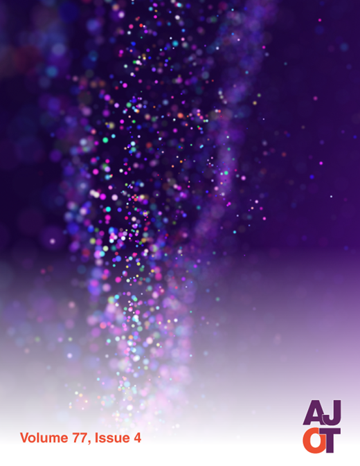The American Journal of Occupational Therapy Cover Image for Volume 77, Issue 4